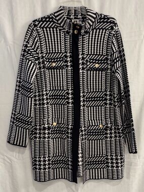 Anne Klein Classic Monochrome Patterned Blazer